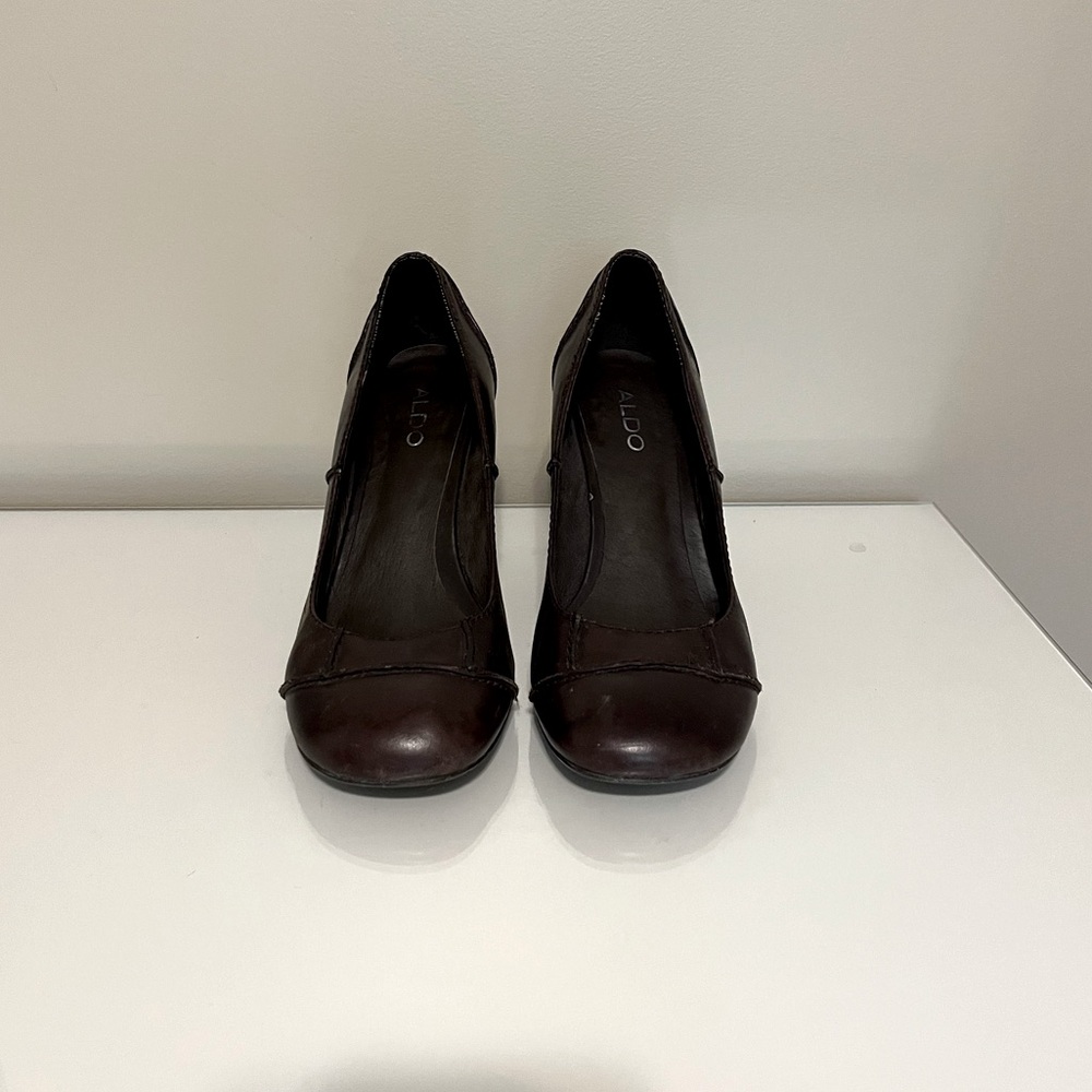 Aldo Brown Wedge Heels